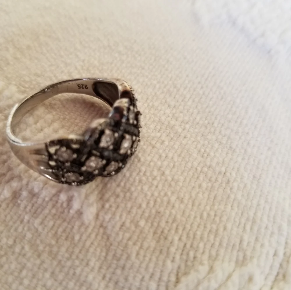 Diamond chip 925 ring - Picture 2 of 6